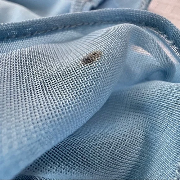 Azazie One-Shoulder Gathered Light Blue Evening Gown SZ 8 - Picture 14 of 15